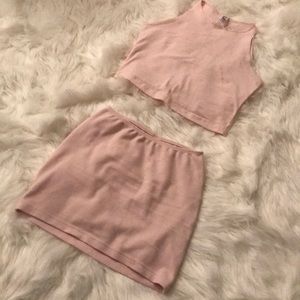 American apparel warehouse pink ponte set